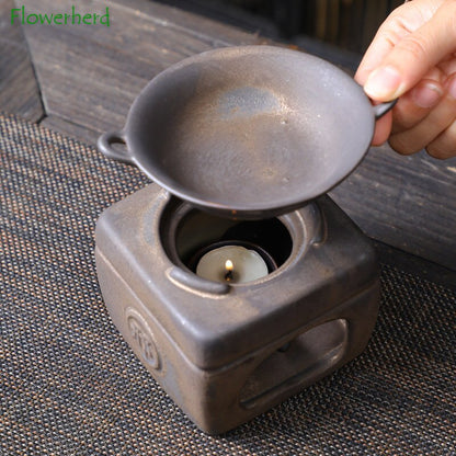 Keramik dupa pembakar kompor mini dupa tungku lilin tungku tungku rumah cendana cendana oven pemanggang teh pemanggang teh