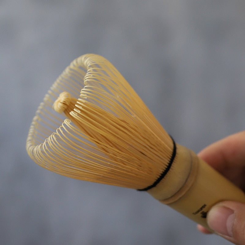 Tradisjonell matcha sett naturlig bambus matcha whisk ceremic matcha skål vispholder japanske tesett