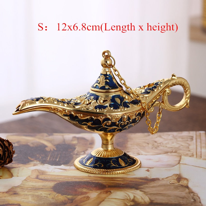 Legenda vintage Aladdin Lamp Magic Genie Berharap Ligh Tabletop Dekorasi Kerajinan Untuk Rumah Pernikahan Hadiah Dekorasi Untuk Pesta Rumah Dekorasi