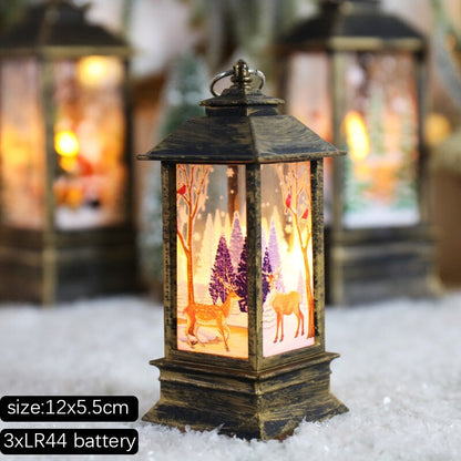 Santa nieve muñeco de nieve navidad diamante led linterna adorno decoración navideña para el hogar 2023 navidad noel año nuevo 2024 regalo para niños