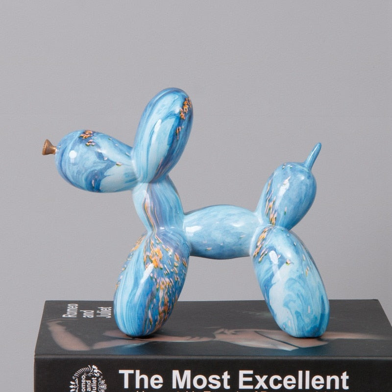 Nordic Modern Art Resin Graffiti Sculpture Balloon Dog Patunge Creative Creative Creative Craft Figurine Gift Home Office Desktop Decor