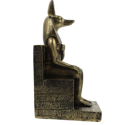 Ägyptische Hundestatue Anubis Gott Skulptur Figur Harz Ägypten Dekor Götter Figur Statuen Antike Ornament Göttin Schakal Tier 