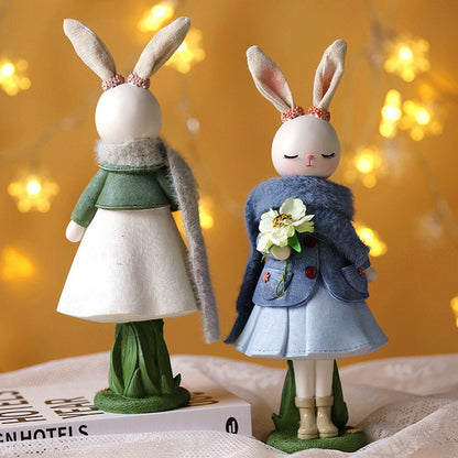2023 Decorazione di Pasqua di coniglio simpatico coniglietto di figurina in resina artigianato del soggio