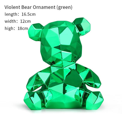 Подарок на гальваническую статую медведя для детского плюшевого медведя скульптура животное орнамент