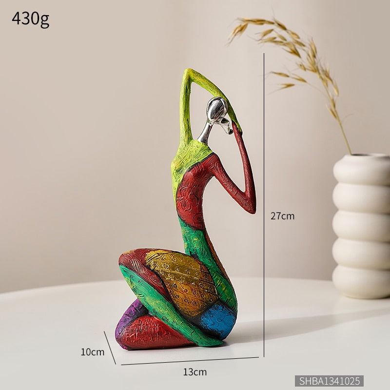 Creative Home Decoration Colorful Abstract Figure Sculpture Living Room Modern high quality Art Figurine Desktop Decoration Accessories Gift