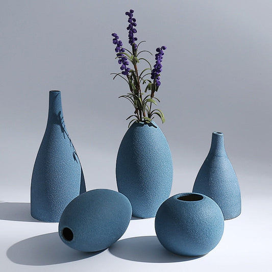 Jingdezhen Ceramic 화병 꽃 꽃병을위한 꽃 화병 상품 현대식 ins 간단한 창조적 인 힙 스터 꽃병 가정 장식 액세서리
