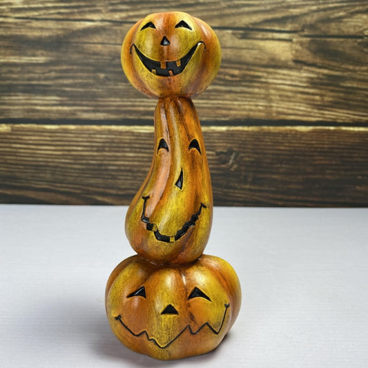 Home Decor Halloween Pumpkin Candlestick Decorations Resin Crafted Hollow Candle Base Halloween Decoration Candlestick