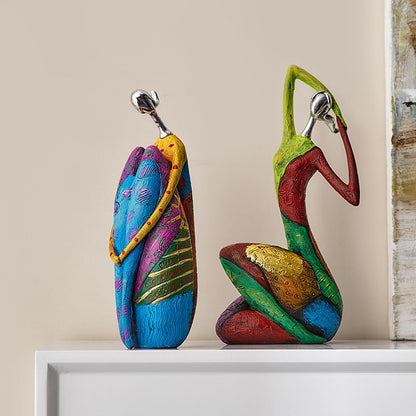 Coloré abstrait créatif décoration de la maison Figure Sculpture salon Art moderne Figurine bureau décoration accessoires cadeau 