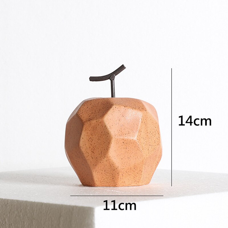 Nordiske skulpturfigurer for interiør skrivebord tilbehør Hjem stue dekorasjon Apple pære keramisk unik fruktpynt
