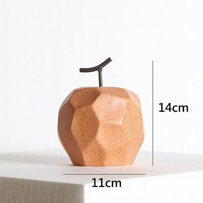 Nordic Sculpture Figurines for Interior Desk Accessories Home Living Room Decoration Apple Pear Ceramic Unique Fruit Ornaments