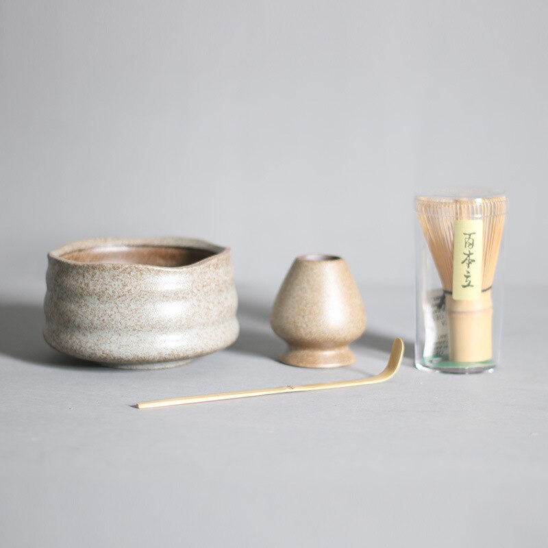 4-7 pcs/set handgemaakt huis Easy Clean Matcha Tea Set Tool Stand Stand Kit Bowl Bekeek Schepceremonie Traditionele Japanse accessorie