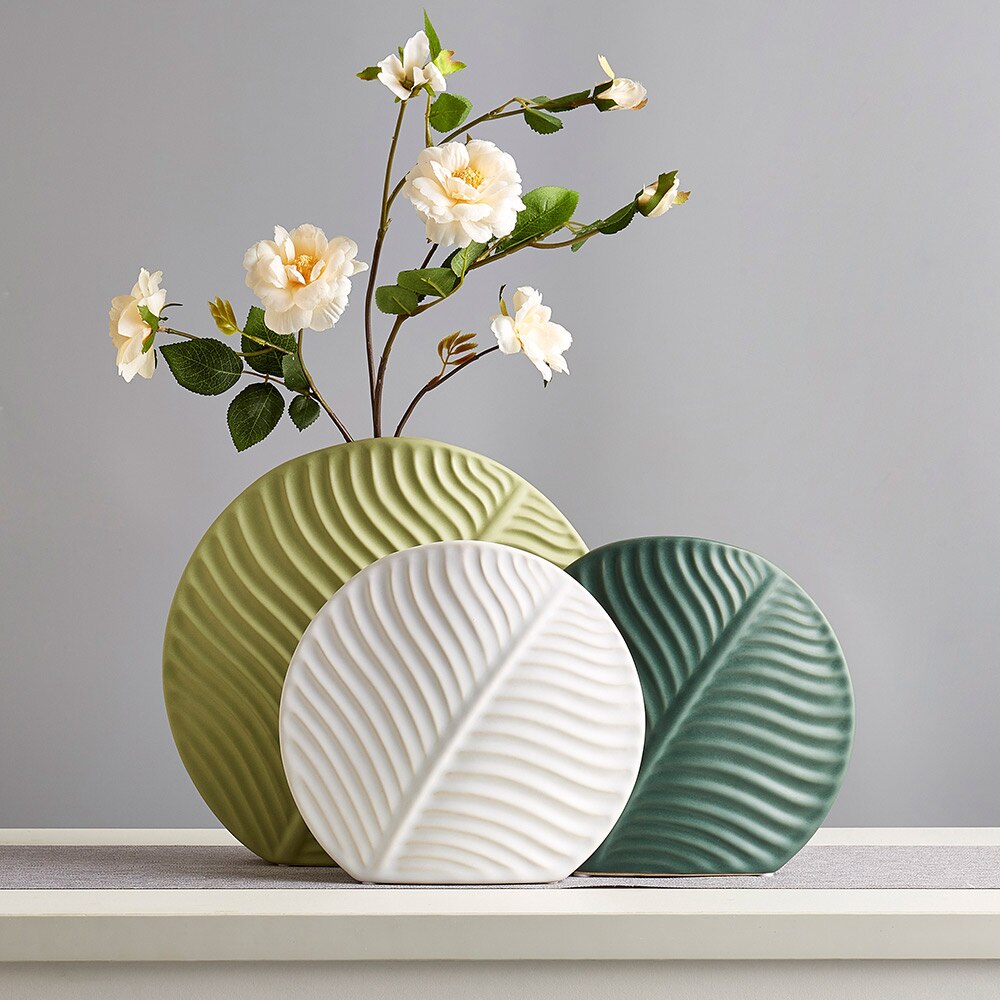 Nordic Modern Home Decor Ceramic Flower Vases Decor Living Room Interior Tabletop Vase Creative Arts Accessories Dekorativ