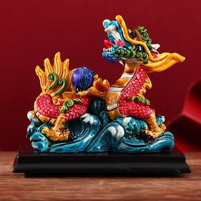 Kinesiske stilegenskaper forbudt by kulturell og kreativ drage løve suvenir ornament kreative smykker gave