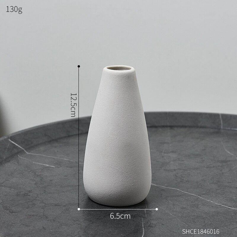 Simple Frosted Ceramic Vase Nordic Home Living Room Decoration Cachepot for Flowers Desk Table Decoration Wedding Decoration