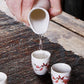 Ensemble de tasses à saké en céramique, 7 pièces/ensemble, flacons de hanche Flagon Vintage japonais, tasse à liqueur en bambou, ustensiles de cuisine pour la maison, cadeaux, ustensiles de bar 250ml