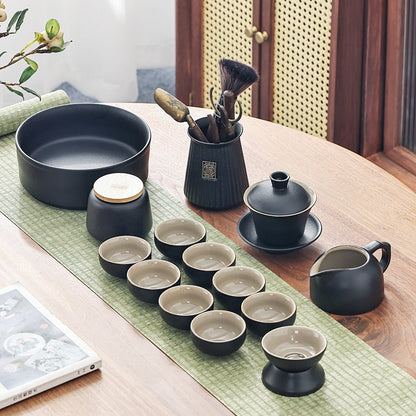 Chiński zestaw herbaty podróżnej gaiwan przenośne infuzory ceremonia ceremonia herbaty ceremonia