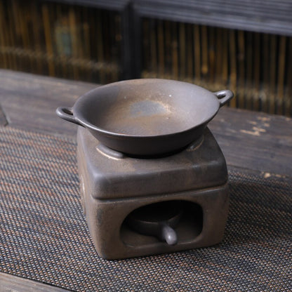 Quemador de incienso de cerámica mini estufa horno de incienso estufa horno casero de sándalo sándalo esencial suministro de té horno