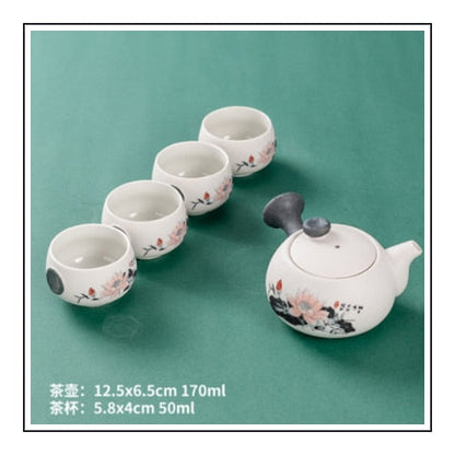 Teh Cina Set Dengan Baki Infusers Gaiwan Teapot Kit Chinese Luxury Kung Fu Tea Cup Set Lengkap Dapur Te Teapot Teh Teh