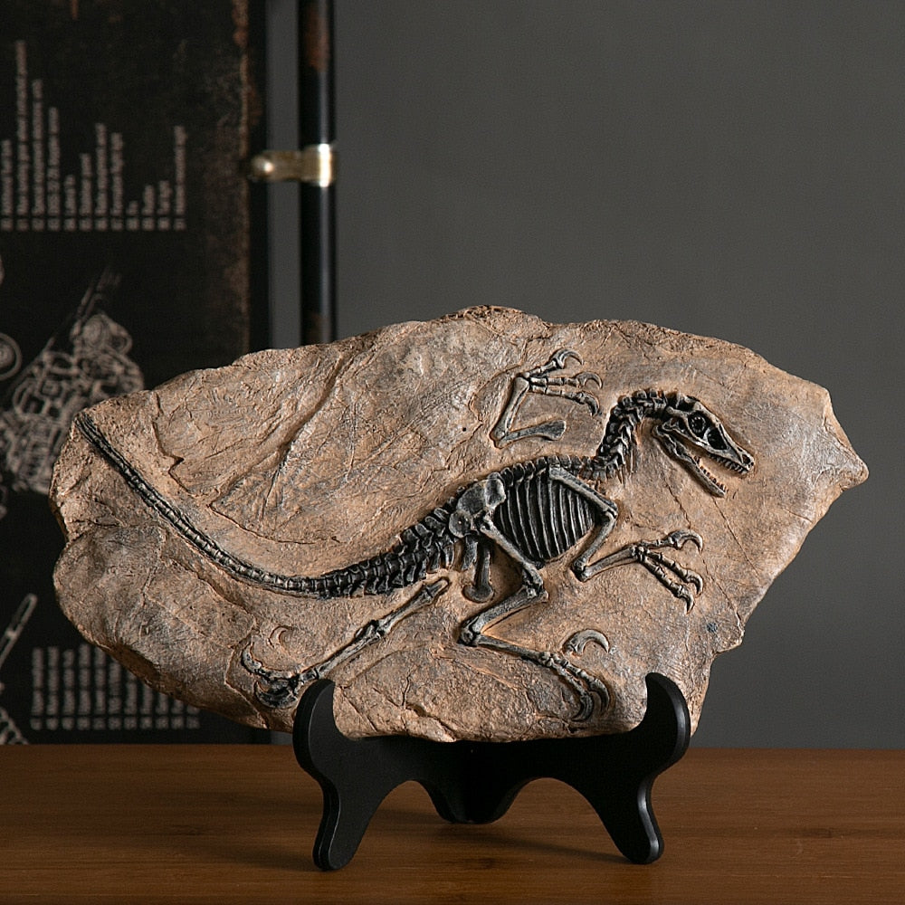 Kreativ dinosaur fossil harpiks håndværk dekoration retro dyre statue miniatyr indendørs stue dekoration souvenir hjem gave