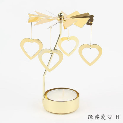 2023 romantyczne obrotowe świeczniki rotacja obrotowa obracanie lampki do herbaty z herbatą lampki z herbatą