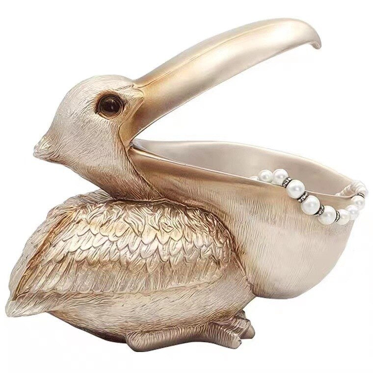 European Resin Cormorant Big Mouth Bird Crafts Home Hiasan Rose Gold Home Hiasan Kotak Kotak Perhiasan Kes perhiasan