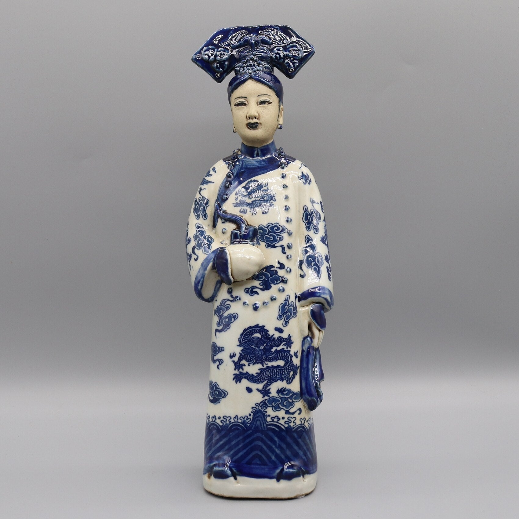 Antique deals Porcelain Chinese Emperor & Empress Statues