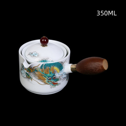 Puer Porselen için Seramik Çay Kupası Çin Kungfu Çay Seti 360 Rotasyon Çay Makinesi ve İnfüzör ， Taşınabilir Seyahat Çay SE