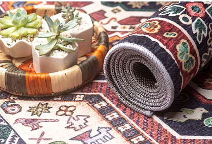 Alfombra bohemia estilo étnico americano alfombras de decoración de sala