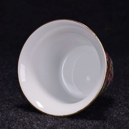 175ml jingdezhen requintado chá pastel tureen artesanado gaiwan cerâmica tigela de chá chinês conjunto de chá acessórios