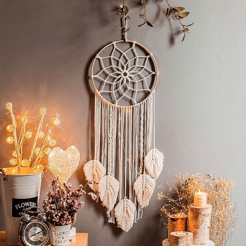Bohémien Cotton Rope Lacework Dream Catcher Home Ornament Decoration Wedding Girlfriend Gift Chimes Wind Chimes DreamCatchers