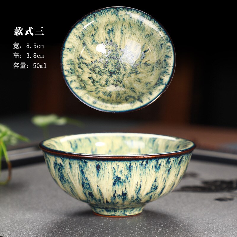Grande tasse à thé Yuteki Tenmoku recréant la technologie de la dynastie des chansons anciennes, bol à thé en céramique/JIANZHAN