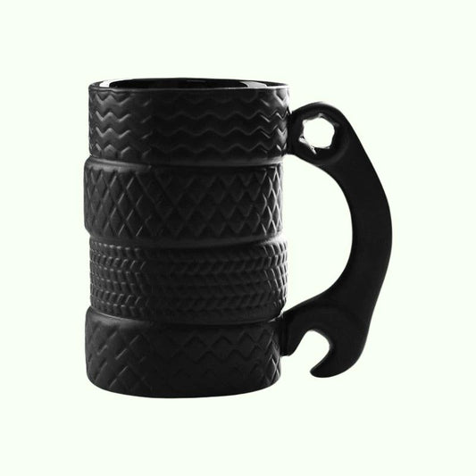 500ml kreativní šálek Velká kapacita keramický pohár novinka hrnek ve tvaru pneumatiky pohár kancelář domácí kávová šálek