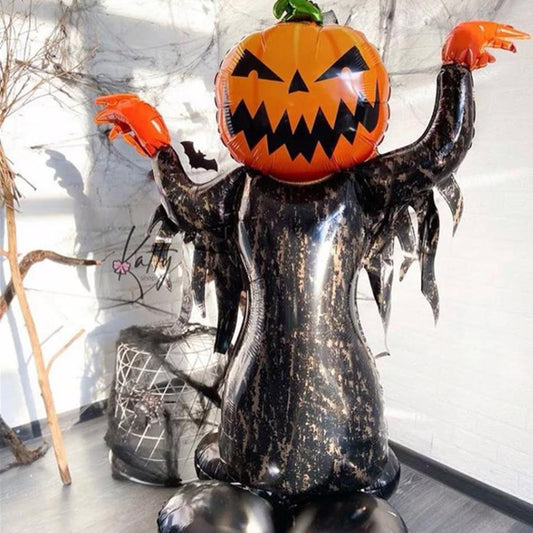 Огромный стоящий Хэллоуин тыква призрачные воздушные шары ведьма