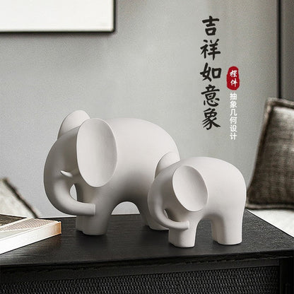 Decoraciones de elefante de resina, sala de estar Descripción de la oficina Artesanía de animales Reubicación Nuevas decoración de la casa Decoración de jardín Escultura
