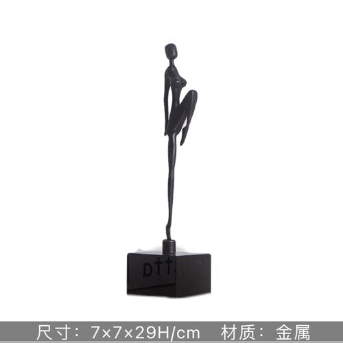 Abstract Creative Sculpture Balance Figure Art Ornaments Home Room Entrance Study Decorative Multi-Person Seesaw Statue