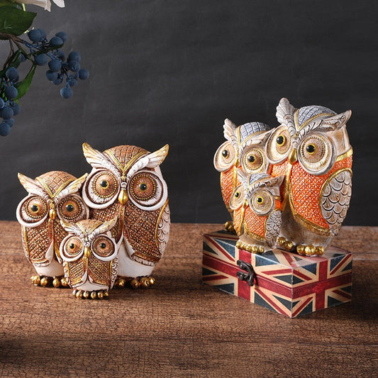 Nieuwe creatieve hars Owl Home Decoratie Crafts Decoratie voor woonkamer wijnkast Studiezaal