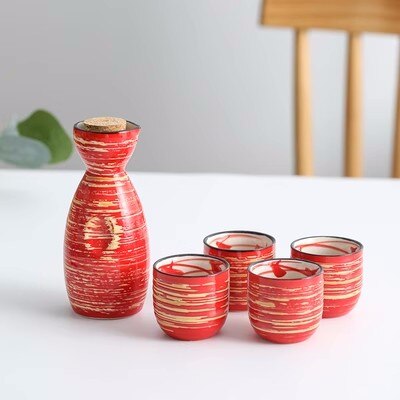Pote de saquê japonês Conjunto de frutas caneca de caneca de saquinha