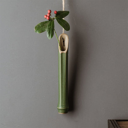 Dinding gantung buluh buluh kreatif minimalis seramik bunga kering susunan hidroponik vas ruang tamu mesa menghias rumah