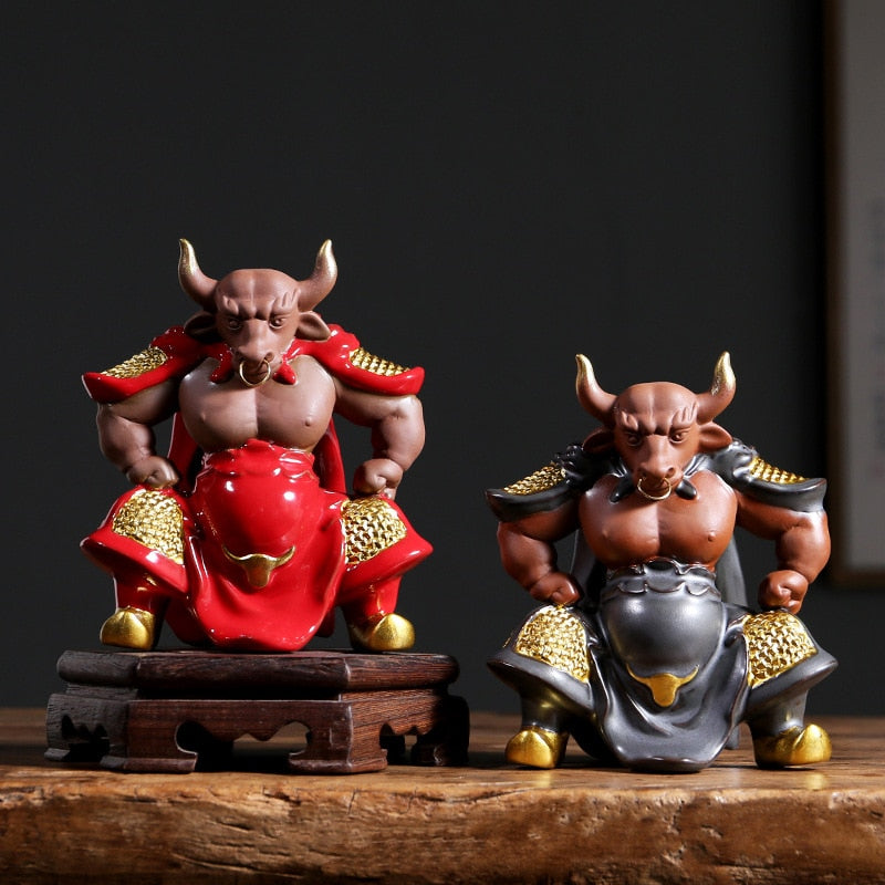 Mythical TV Character Bull Demon king sculpture statue ceramic art domineering home living room bedroom decoration ornaments