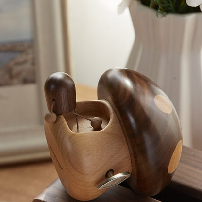 תיבת מוסיקה מעץ יצירתי פטריות קופסת מוזיקה בית קישוט לקישוט סלון קישוט שולחן שולחן