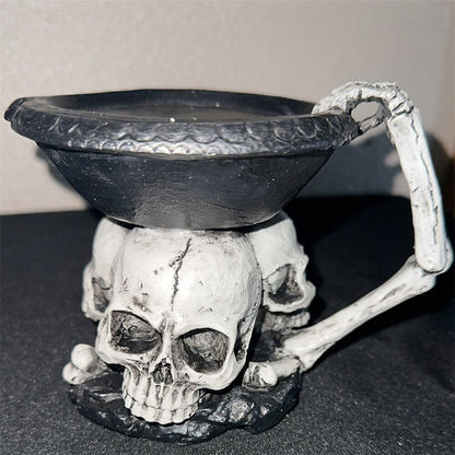 Harpiks Skull Candlesticks Skull Ornament