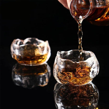 1 % di bicchiere in vetro in stile giapponese degustazione di tazze da tè trasparenti/congelate da tè bianco Kongfu Master Teacup