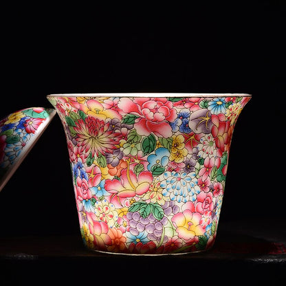 175ml jingdezhen teh pastel indah Tureen buatan tangan keramik gaiwan mangkuk teh mangkuk teh Cina set aksesoris minuman rumah tangga rumah tangga