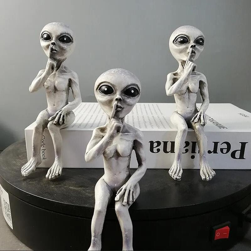 UFO Alien roztomilý socha socha sochařství halloween výzdoba pro venkovní zahrada domácí stůl organizátor kancelářské příslušenství pro párty výzdoba děti dárky