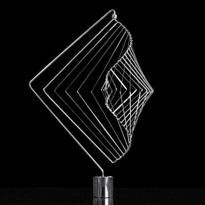 Nouveau Atellani vague carrée Athlani vague carrée décompression rotative artisanat en métal 