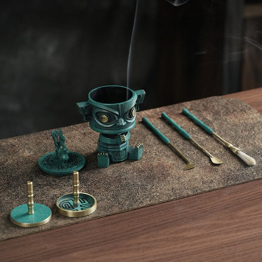 Segel Dupa Tembaga Murni Set Home Advanced Seal Tool Pan Incense Agarwood Decoration Dekorasi Sandalwood Incense Burner