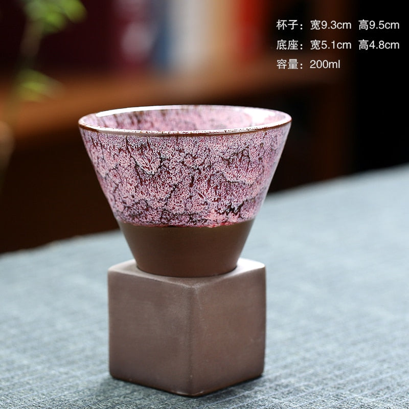 1 stücke 200 ml konische kaffeetasse steinzeug kreative vintage keramik kaffeetasse keramik tasse wasser tasse verbessert