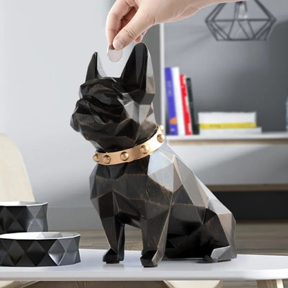 صندوق حصالة نقود من البلدغ الفرنسي تمثال حصالة على شكل حيوان ديكورات منزلية حامل صندوق تخزين العملات المعدنية لعبة طفل هدية حصالة كلب للأطفال