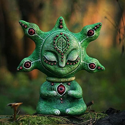 야외 정원 세 아이 외계인 마법 외계인 수지 장식 안뜰 디자인 아트 장식