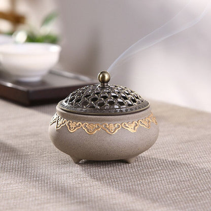 Керамический трехногий благовоний сандаловый дерево Агарвудский чайный чайная церемония в помещении для Будды для Будды